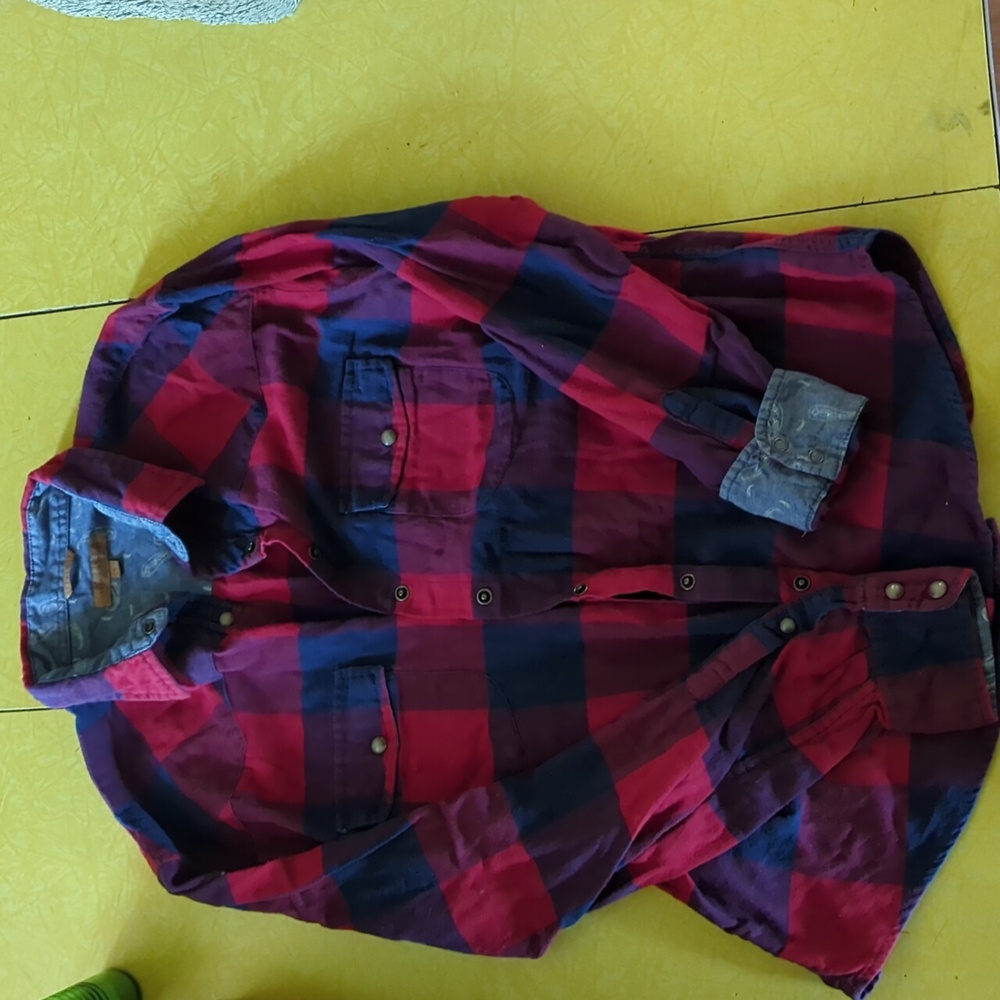Women's Plaid Button Up 100% cotton Flannel